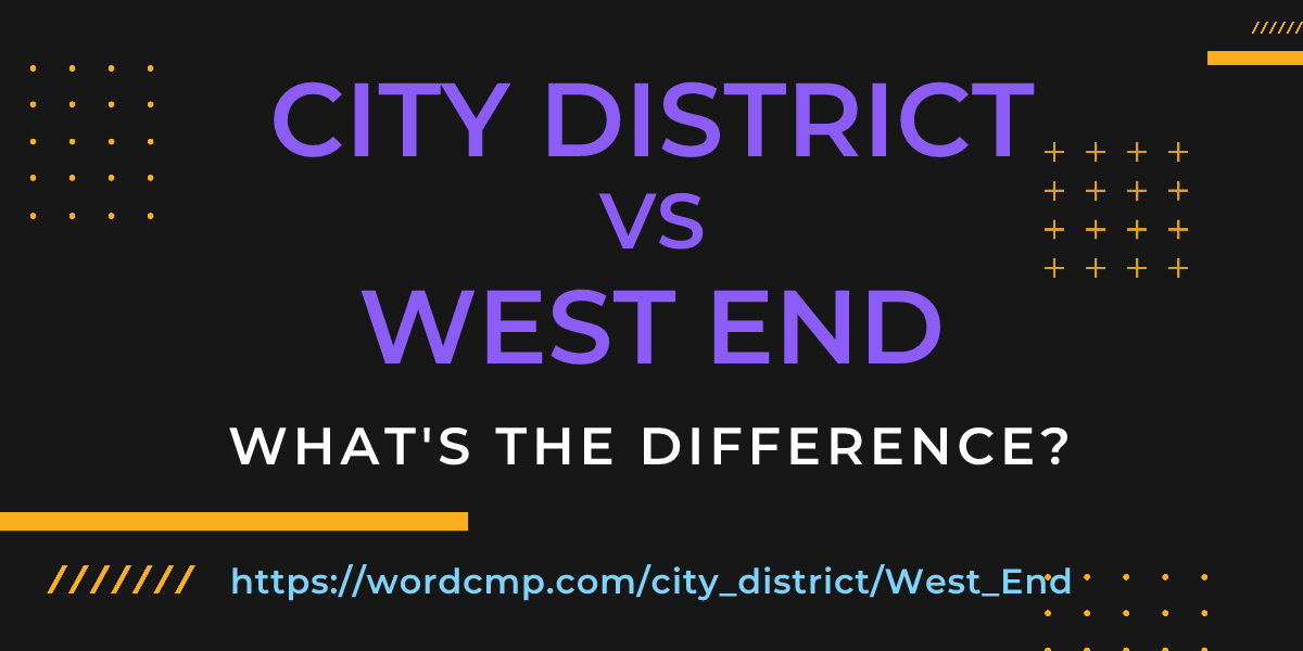 Difference between city district and West End