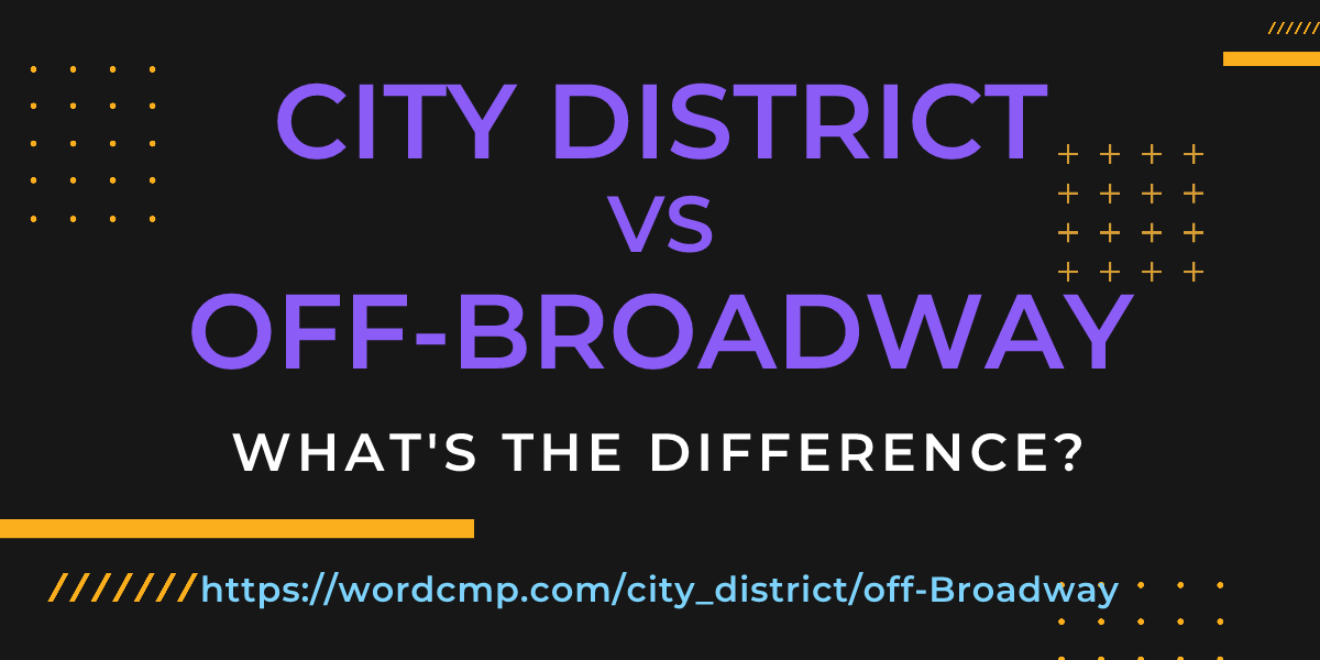 Difference between city district and off-Broadway