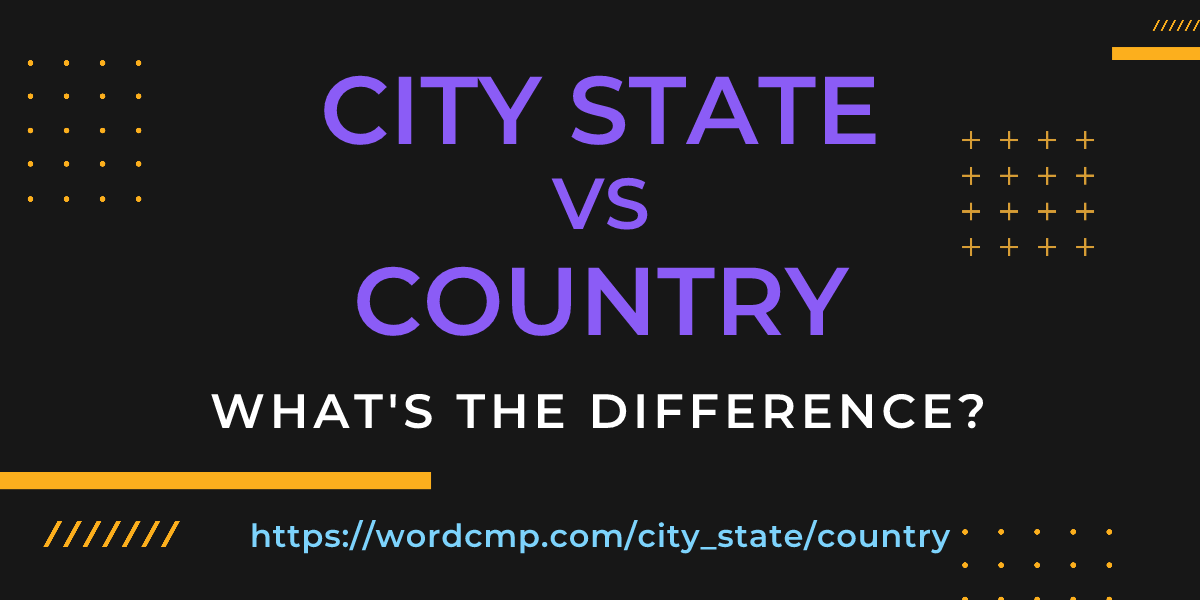 Difference between city state and country