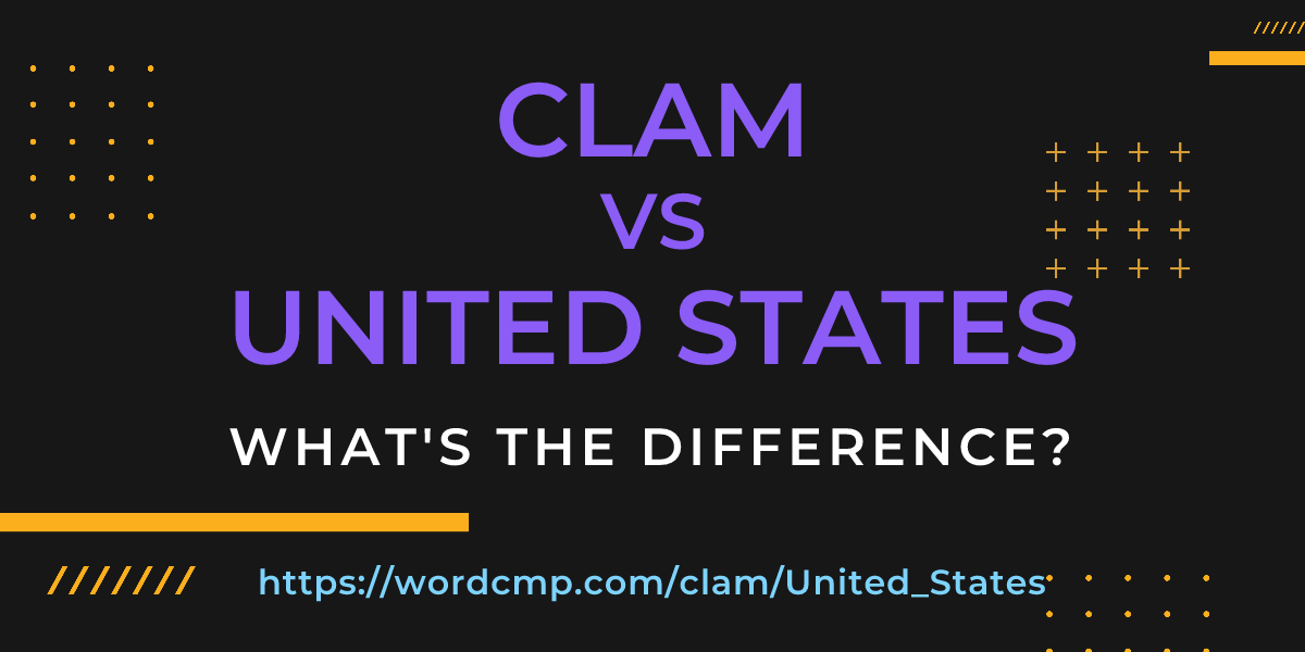 Difference between clam and United States