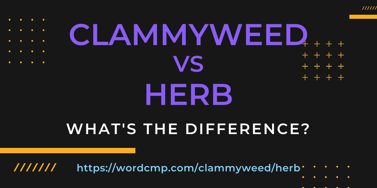 Difference between clammyweed and herb