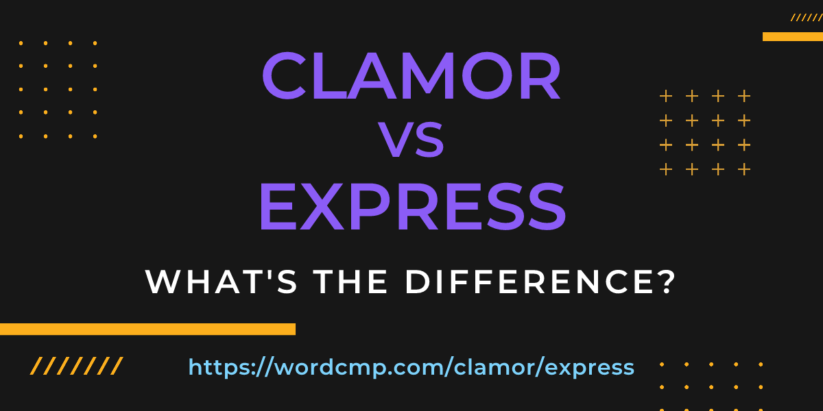 Difference between clamor and express