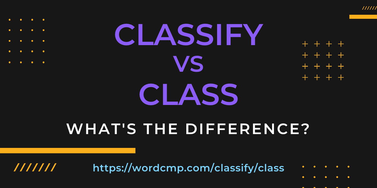 Difference between classify and class