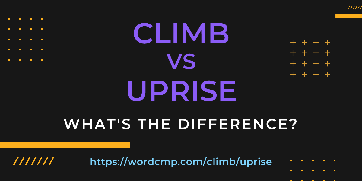 Difference between climb and uprise