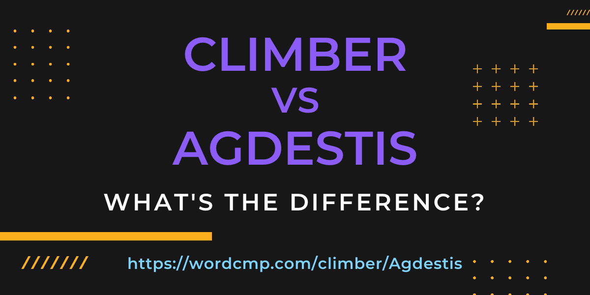 Difference between climber and Agdestis
