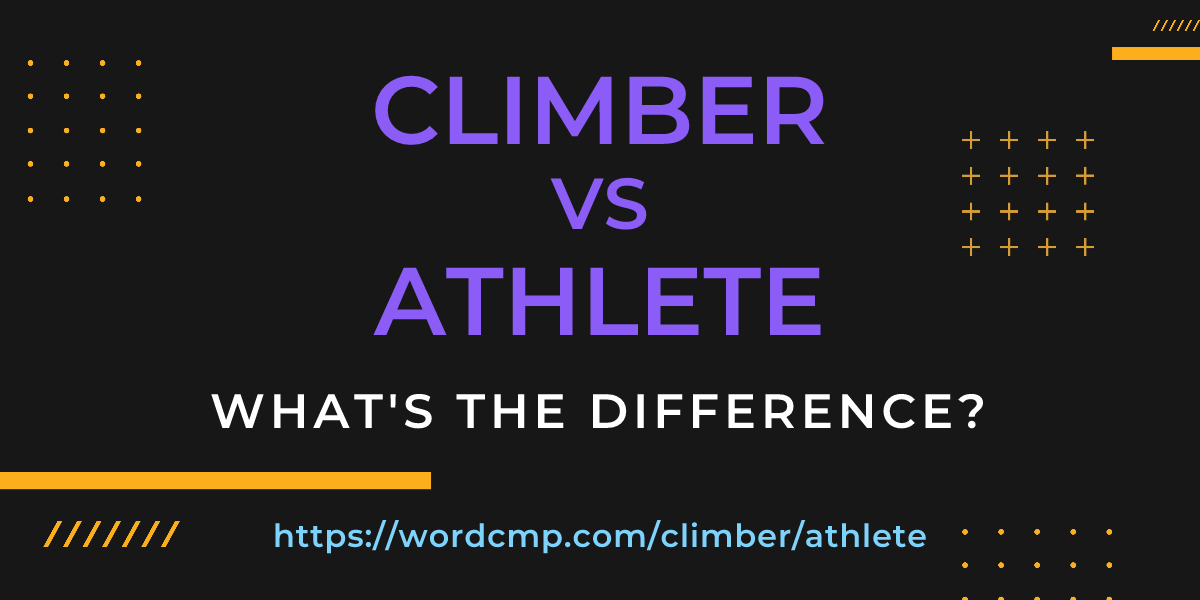 Difference between climber and athlete