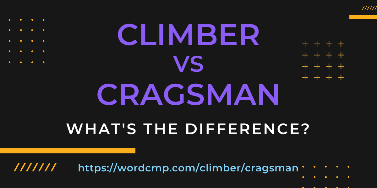 Difference between climber and cragsman