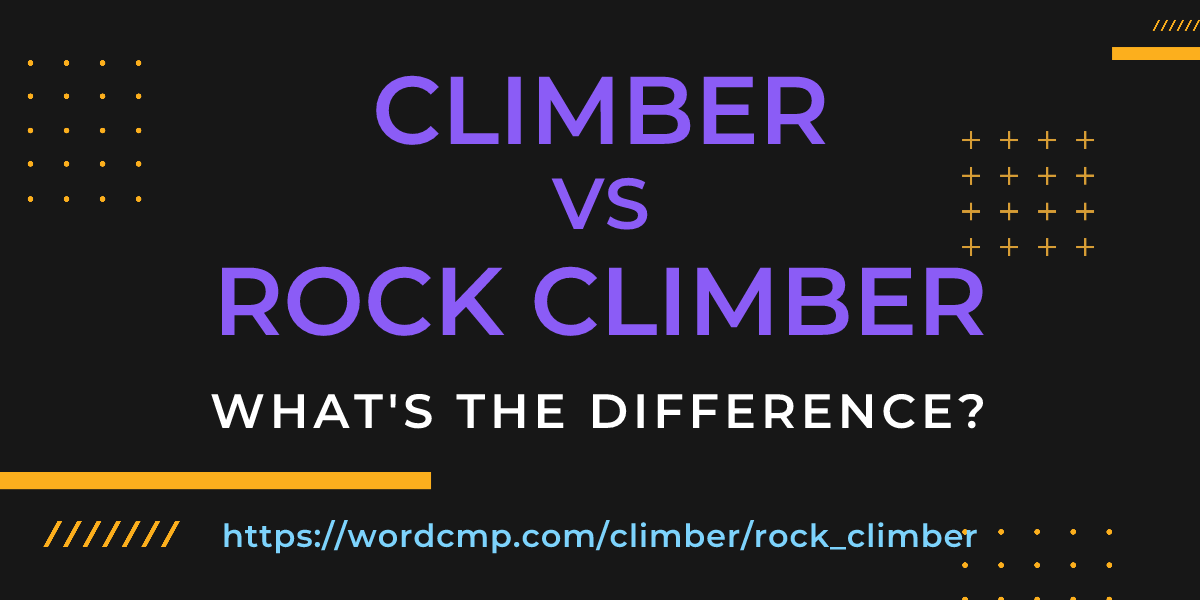 Difference between climber and rock climber