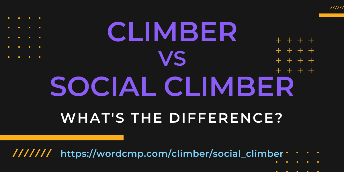 Difference between climber and social climber