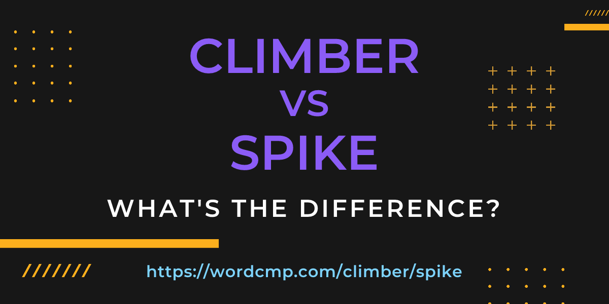 Difference between climber and spike