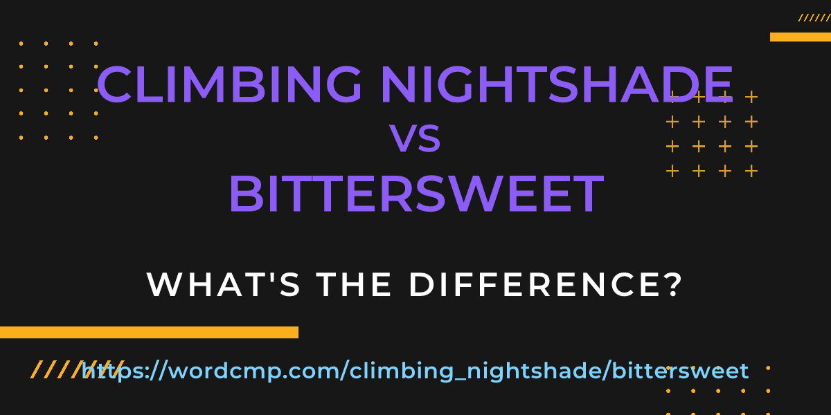 Difference between climbing nightshade and bittersweet