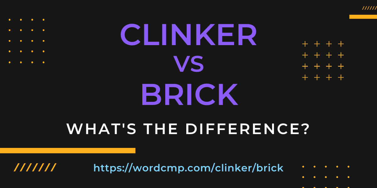 Difference between clinker and brick