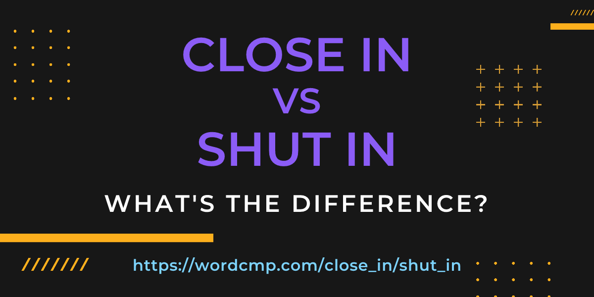 Difference between close in and shut in