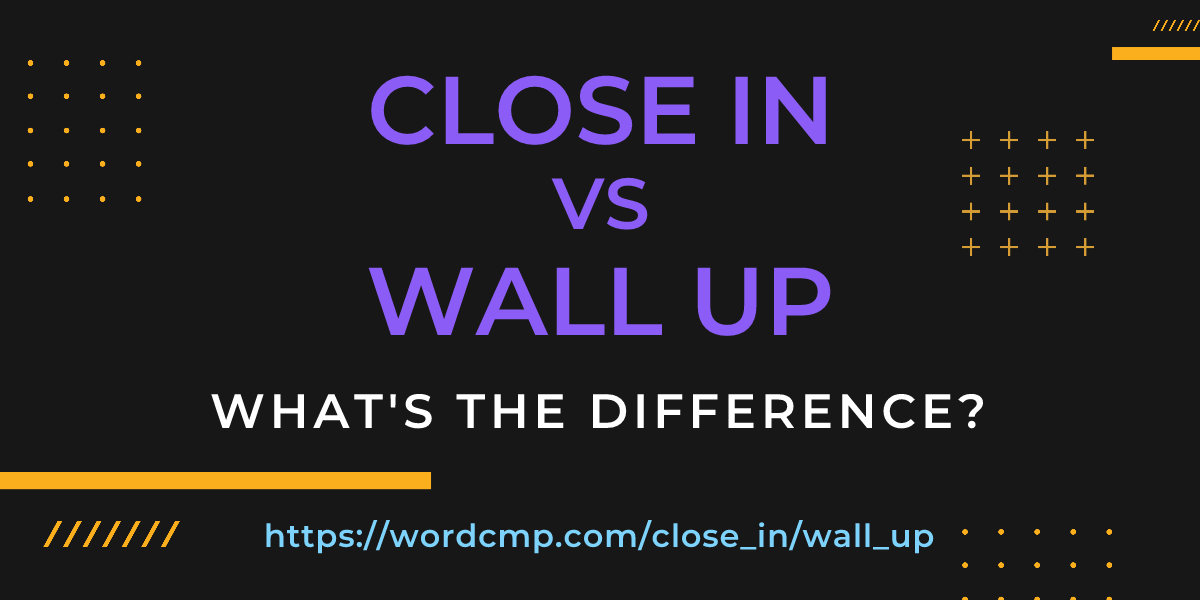 Difference between close in and wall up