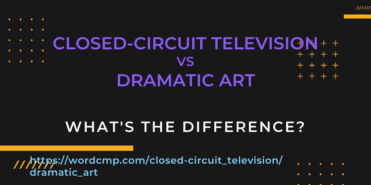 Difference between closed-circuit television and dramatic art