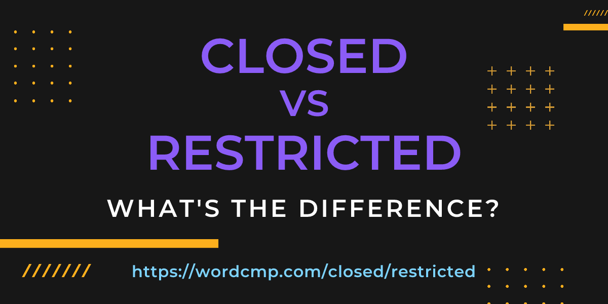 Difference between closed and restricted