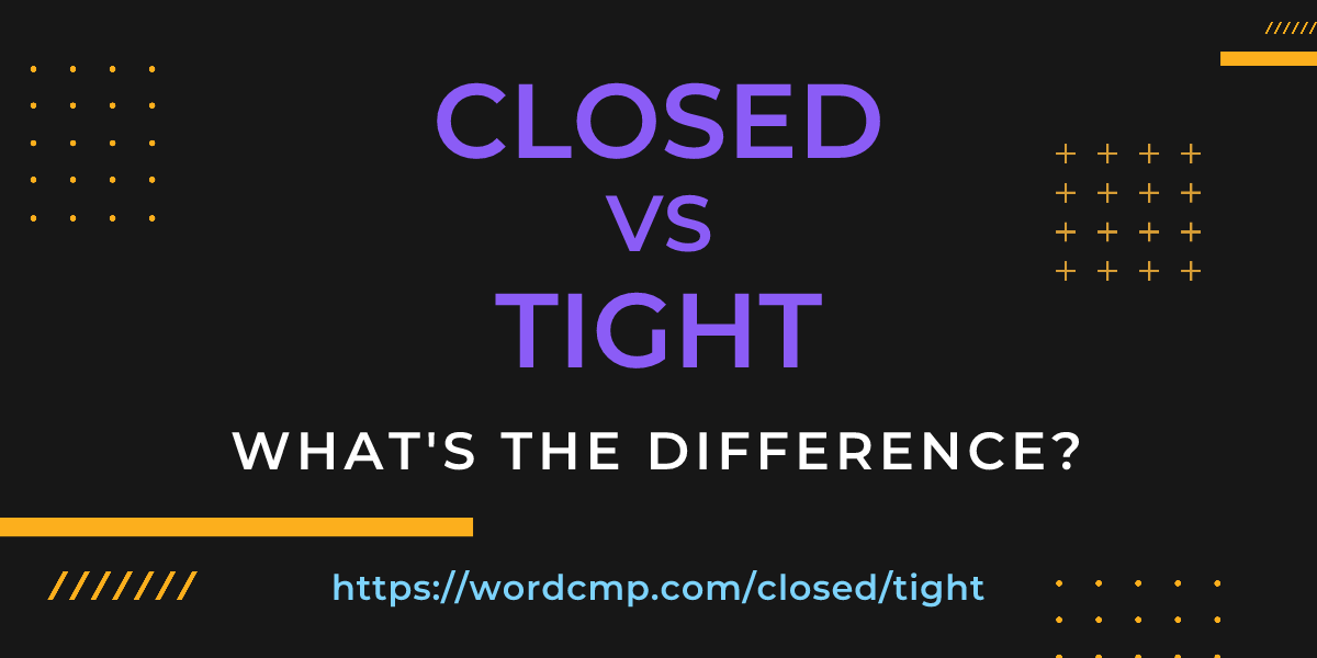 Difference between closed and tight