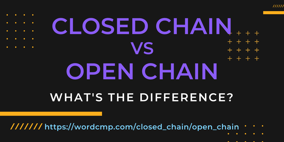 Difference between closed chain and open chain