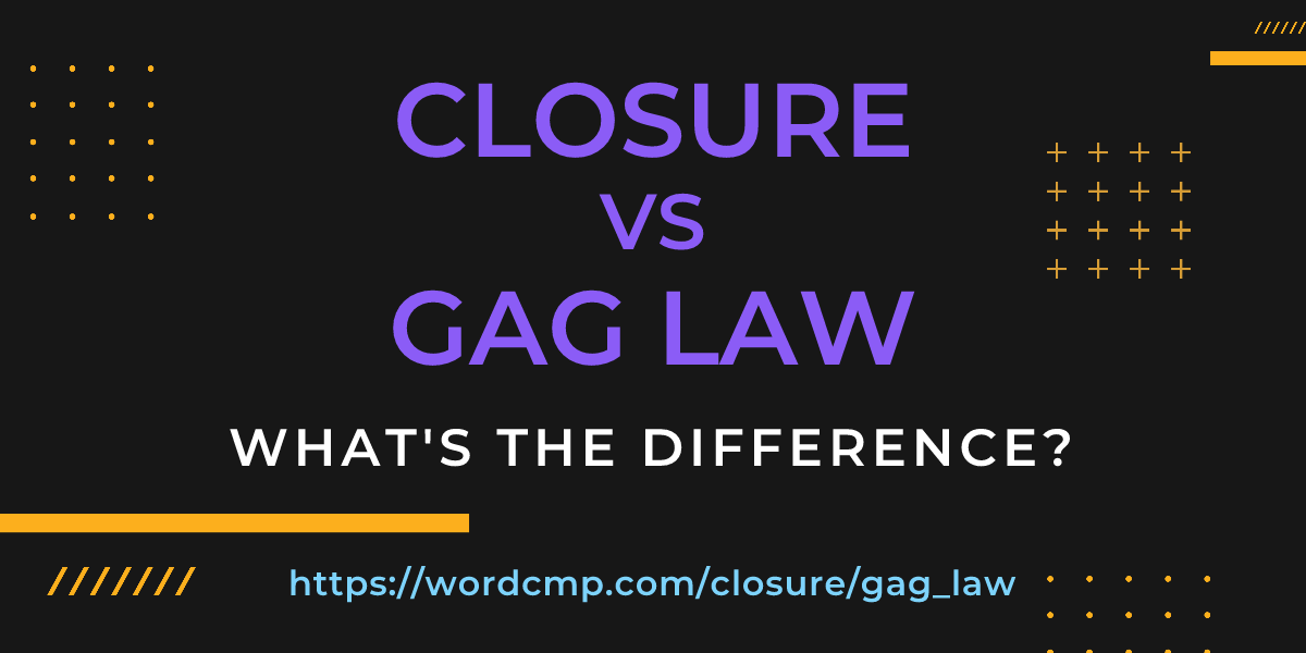 Difference between closure and gag law
