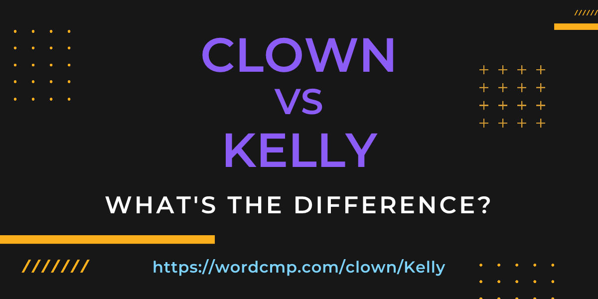 Difference between clown and Kelly