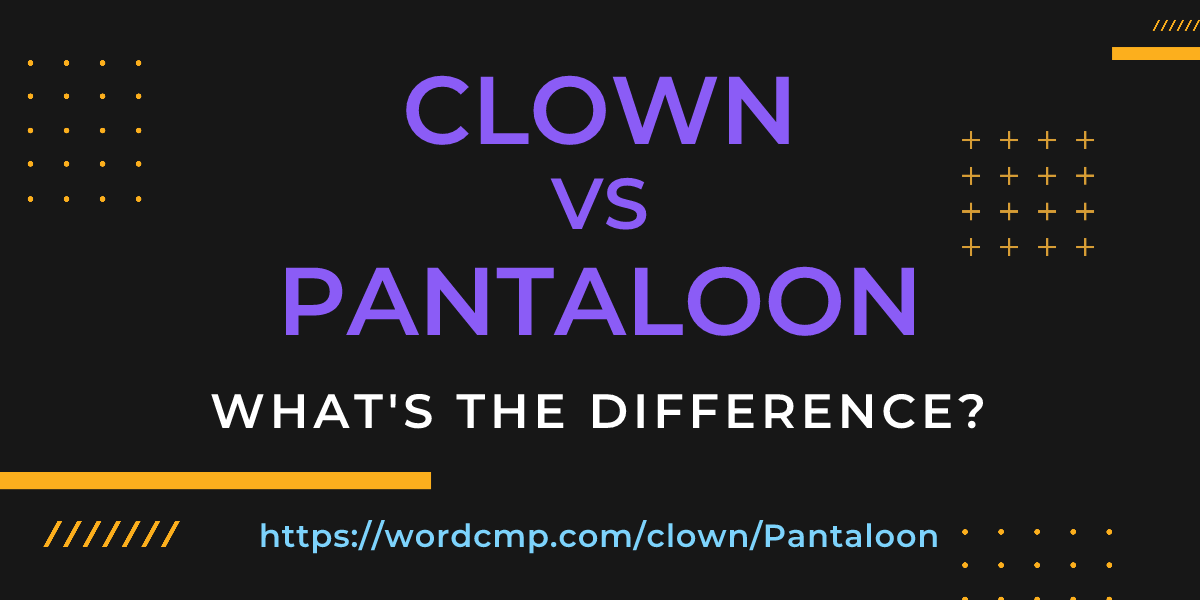 Difference between clown and Pantaloon