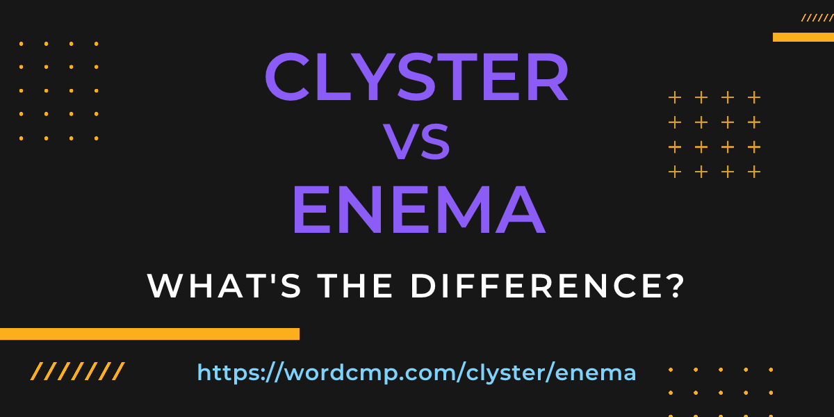 Difference between clyster and enema