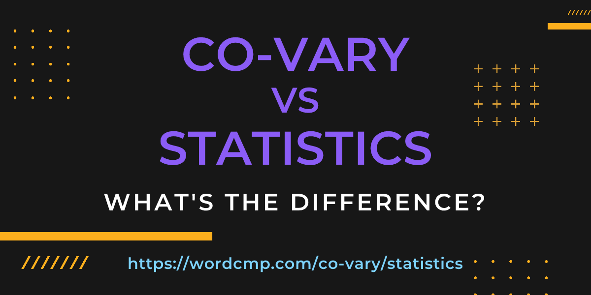 Difference between co-vary and statistics