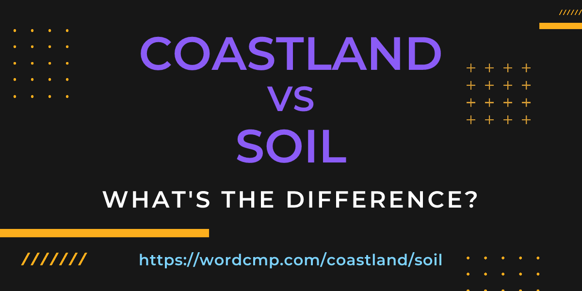 Difference between coastland and soil