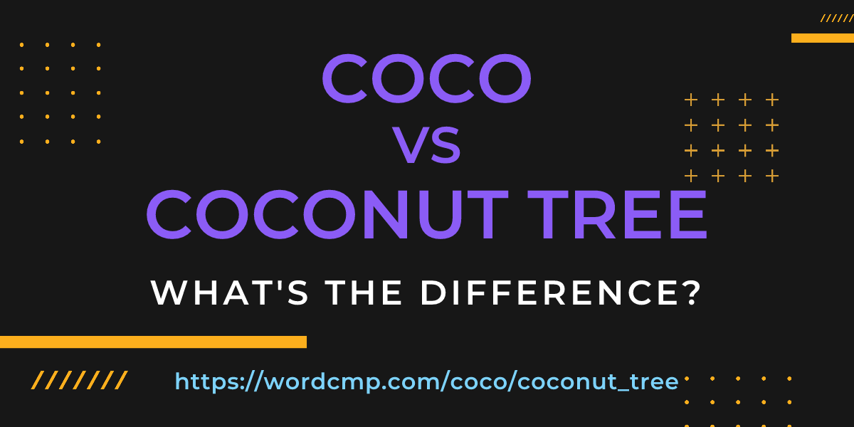 Difference between coco and coconut tree