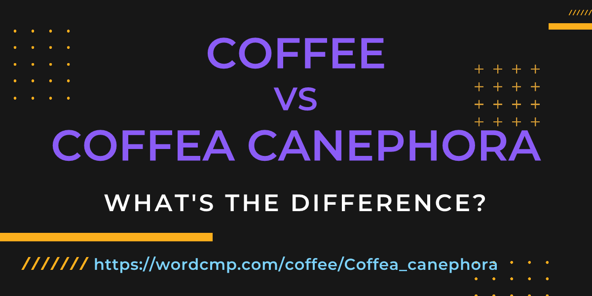 Difference between coffee and Coffea canephora