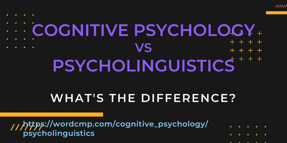 Difference between cognitive psychology and psycholinguistics