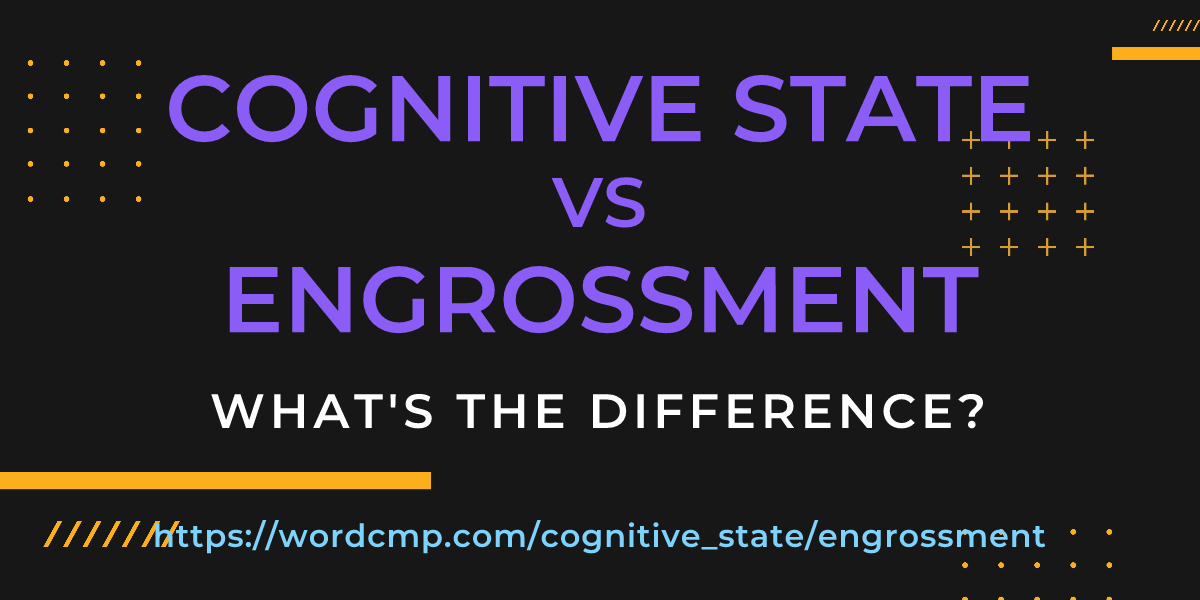 Difference between cognitive state and engrossment