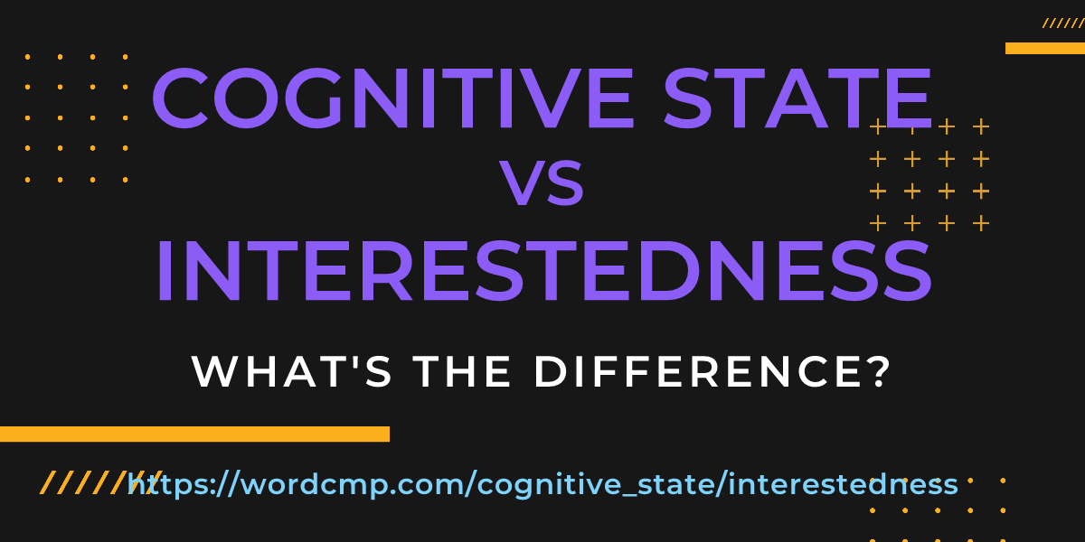Difference between cognitive state and interestedness