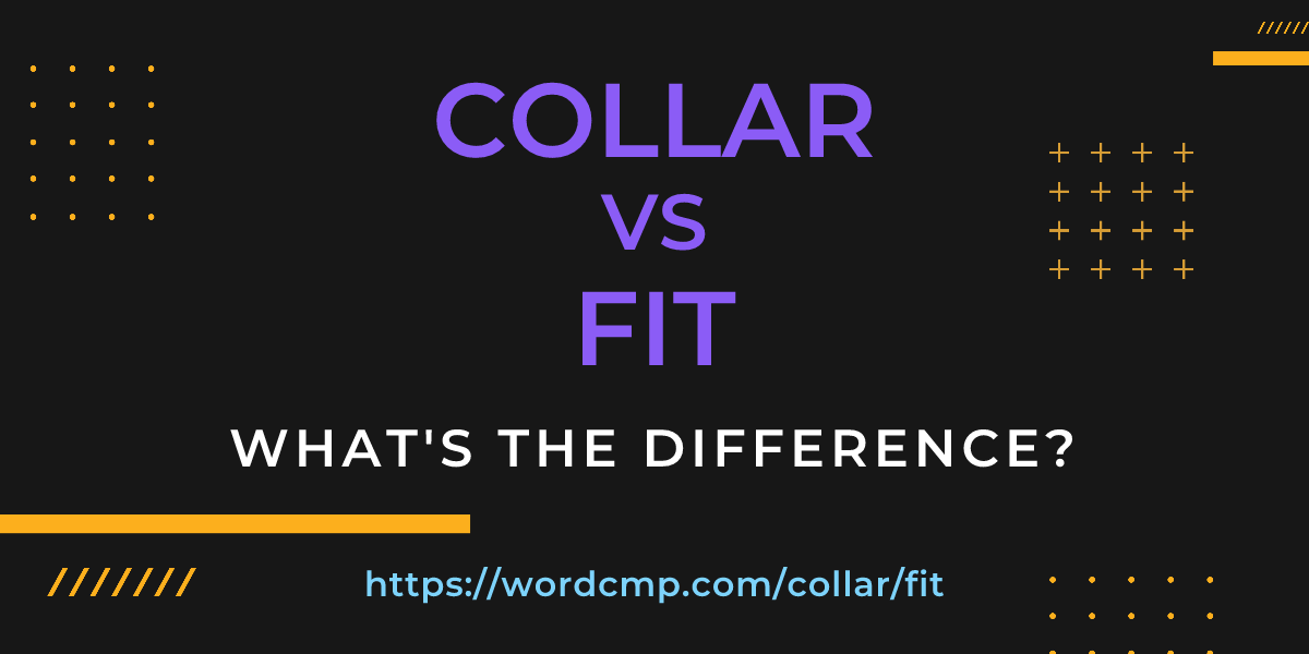 Difference between collar and fit