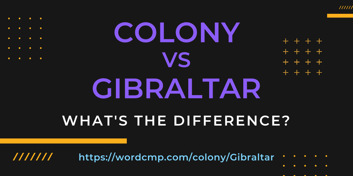 Difference between colony and Gibraltar