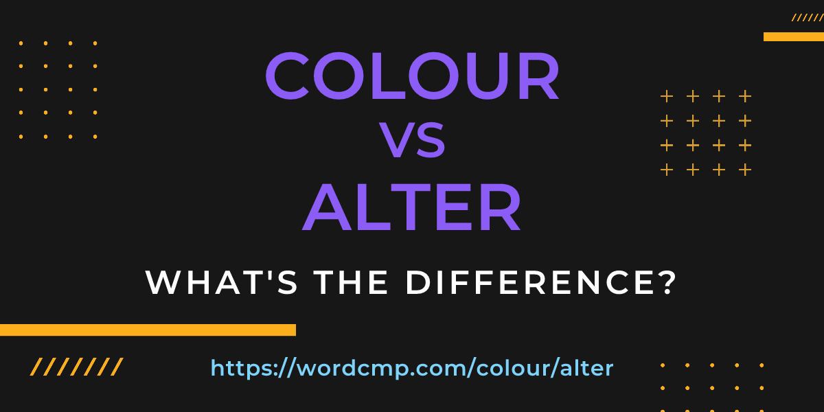 Difference between colour and alter