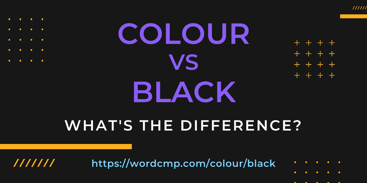 Difference between colour and black