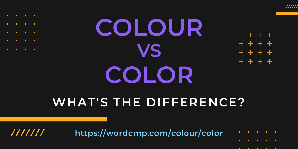 Difference between colour and color