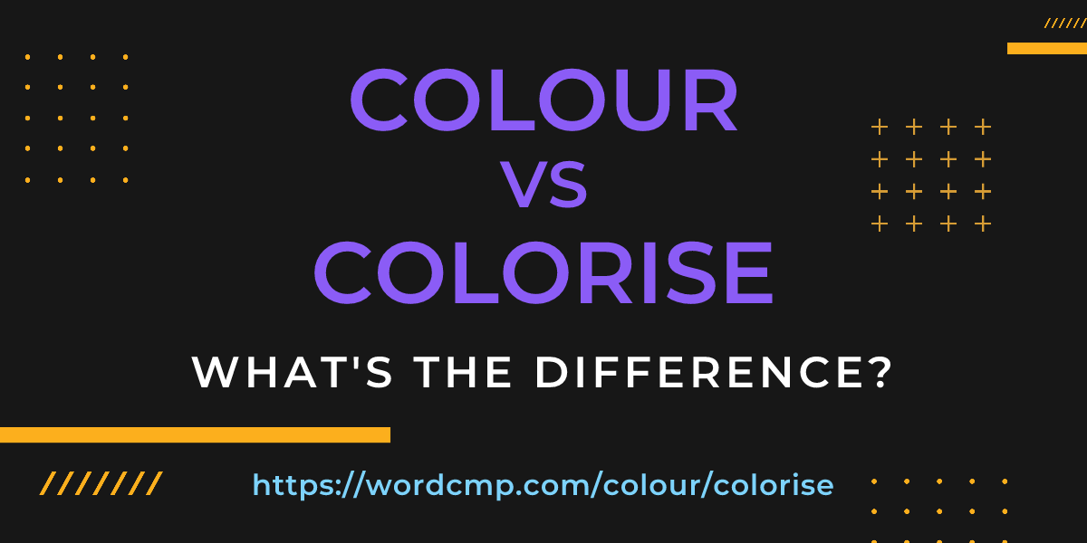 Difference between colour and colorise