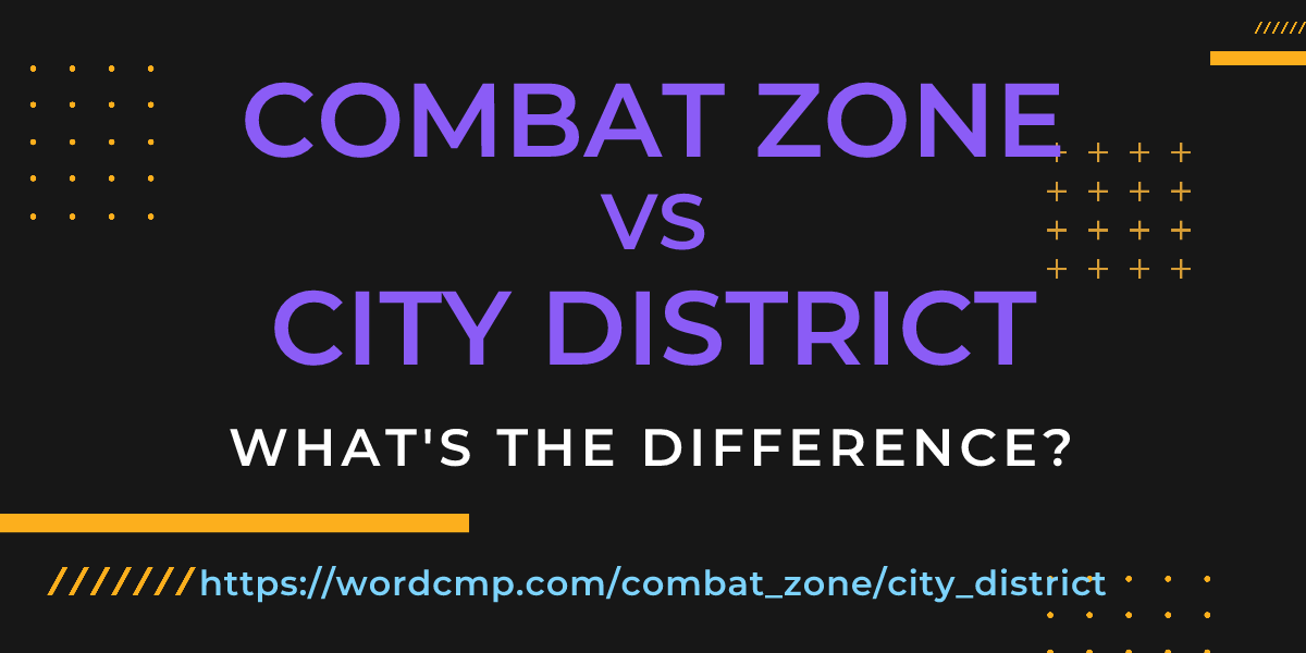 Difference between combat zone and city district