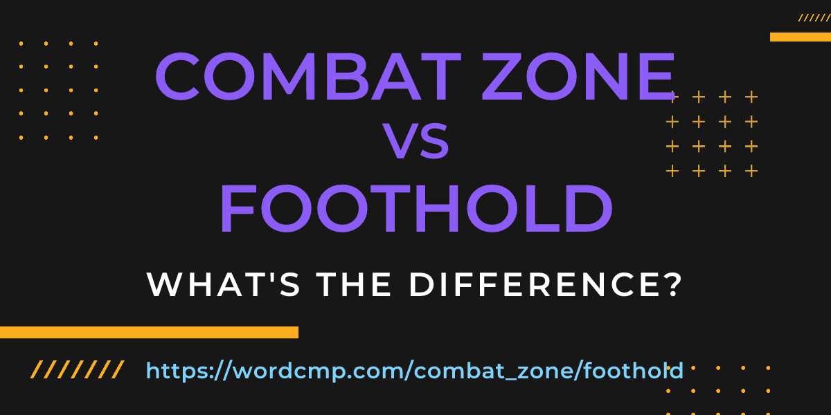 Difference between combat zone and foothold