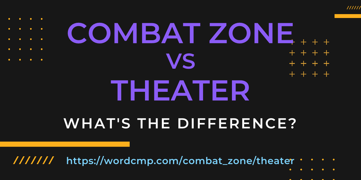 Difference between combat zone and theater