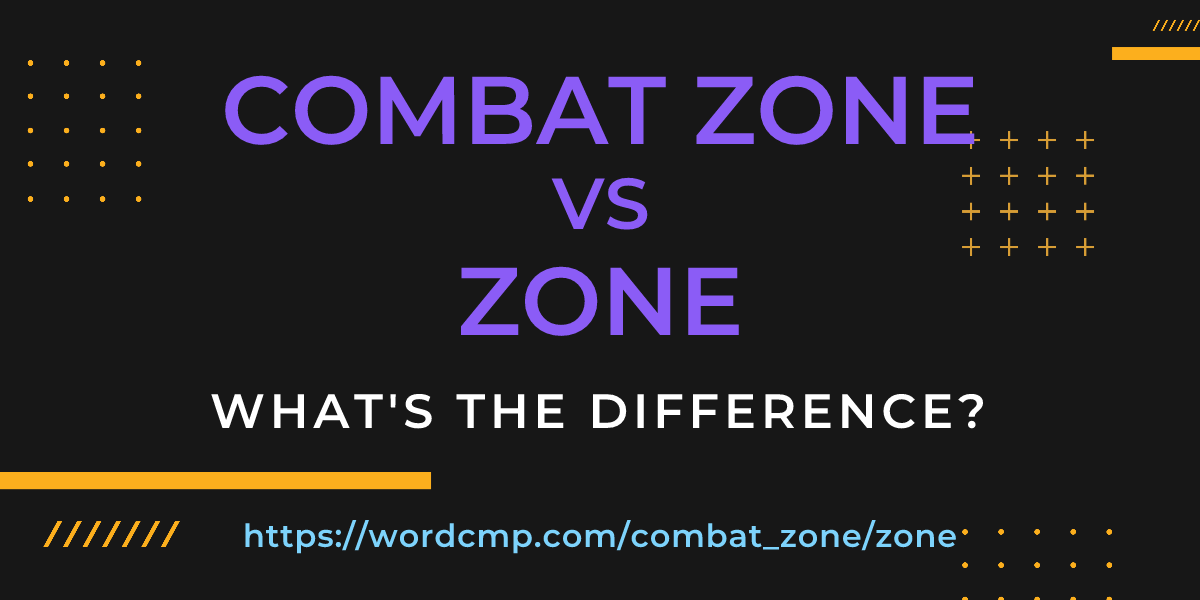 Difference between combat zone and zone