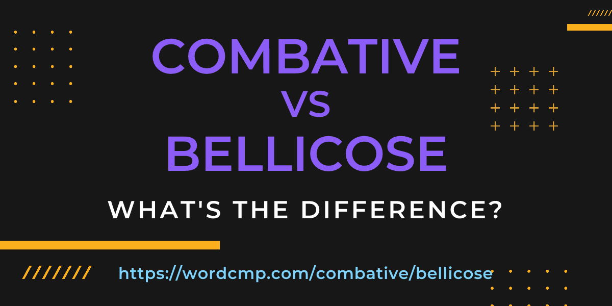 Difference between combative and bellicose