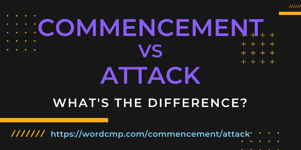 Difference between commencement and attack