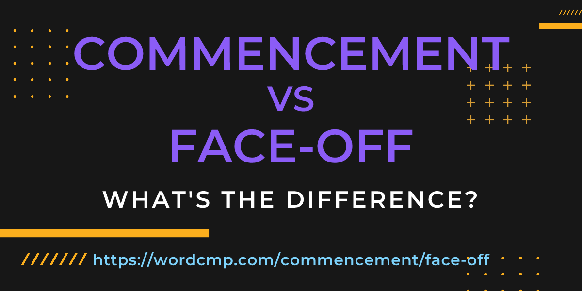 Difference between commencement and face-off
