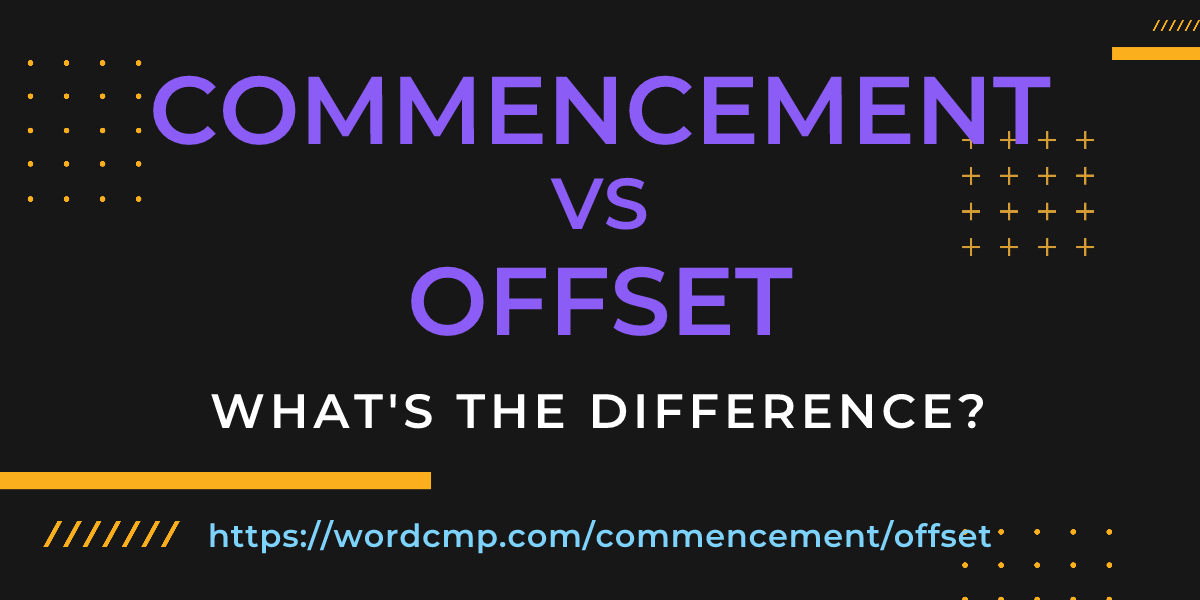 Difference between commencement and offset