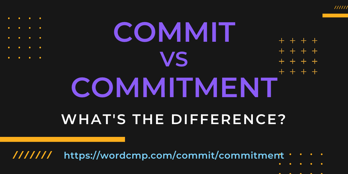 Difference between commit and commitment