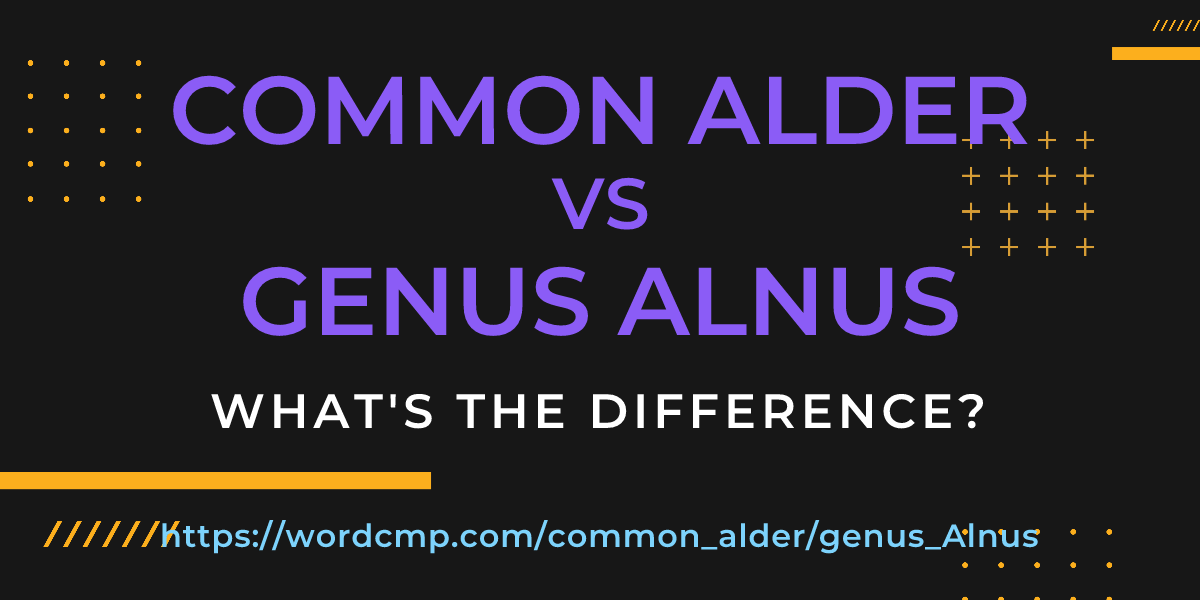 Difference between common alder and genus Alnus