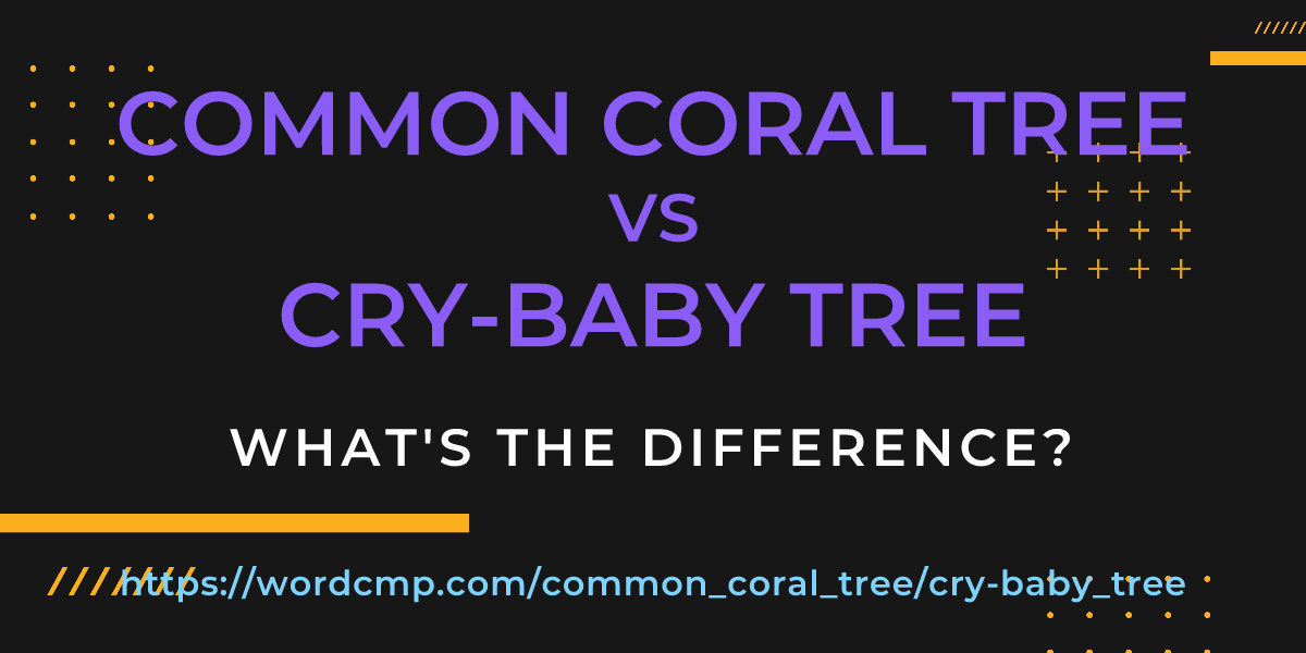 Difference between common coral tree and cry-baby tree